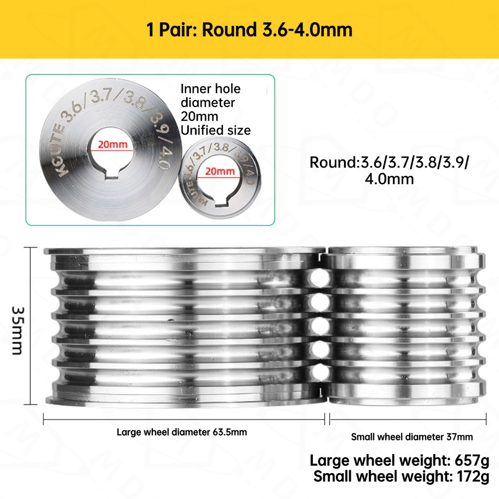 5. Round (3.6-4.0mm) - 1 Pair