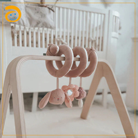 Jouet suspendu en peluche coloré en spirale pour lit de bébé, berceau, poussette, siège auto, hochet sensoriel, activité pour nourrissons, vente en gros
