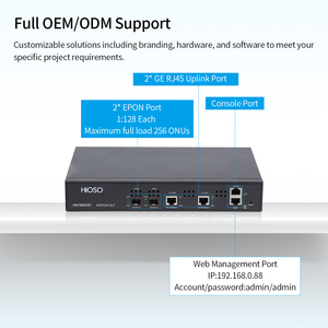 HiOSO HA7302CST ไม่มีโมดูล PON อุปกรณ์ไฟเบอร์ OLT 2PON โซลูชัน FTTx พอร์ตอัปลิงค์ 2 พอร์ต 1000M RJ45 มินิ OLT - Product Image 4