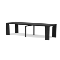Table à manger transformable avec cadre en bois au design moderne, couleur au choix, extensible, pour salle à manger