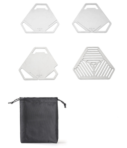 Parrilla <span class=keywords><strong>Portátil</strong></span> <span class=keywords><strong>de</strong></span> Acero Inoxidable Desmontable y Resistente al Viento, Parrilla Triangular Mini Tipo Loto para Camping, Parrilla <span class=keywords><strong>de</strong></span> <span class=keywords><strong>Carbón</strong></span> para Uso en Exteriores - Product Image 5