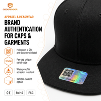 Étiquette holographique anti-contrefaçon avec code QR, autocollant de sécurité pour casquettes et vêtements, étiquette d'authentification de marque personnalisée