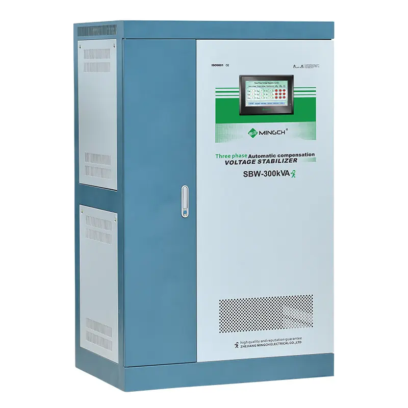 MINGCH 380V SBW/SBW-F 50K to 600k power union independent control three phase automatic voltage regulators stabilizer