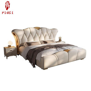 <span class=keywords><strong>Letto</strong></span> <span class=keywords><strong>Matrimoniale</strong></span> in Stile Italiano di <span class=keywords><strong>Lusso</strong></span> Leggero, Elegante <span class=keywords><strong>Letto</strong></span> Imbottito per Camera da <span class=keywords><strong>Letto</strong></span> Principale, Set di Mobili per Hotel - Product Image 4