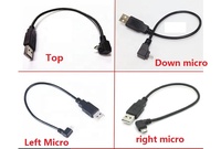 Mini Cable USB 2,0 de ángulo izquierdo de 90 grados, Cable de carga macho tipo A Mini B