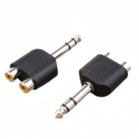 Adaptateur audio Y Splitter 1/4 pouce (6,35 mm) TS mâle vers double RCA femelle pour guitare, mixeur, amplificateur
