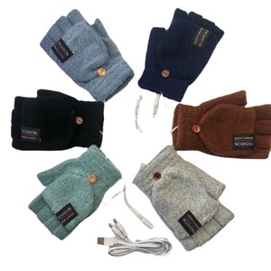 <b>USB</b> <b>Heated</b> Fingerless Gloves Adjustable Thermostat Overheat Protection Winter Hand Warmers for Indoor Outdoor Use - Product Image 4