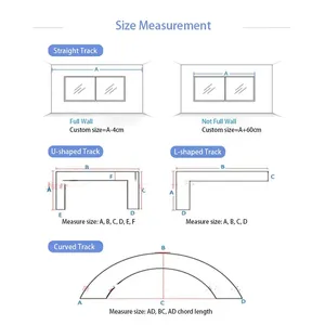 Rail de rideau électrique silencieux personnalisé pour Tuya pour Aqara Smart Curtain A1 B1 C1 C2 C3 Zigbee Smart Curtain Motor Track - Product Image 5