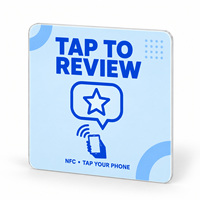 Plaque NFC carrée personnalisée en gros pour avis clients – Panneau de retour d'information sans contact pour entreprises