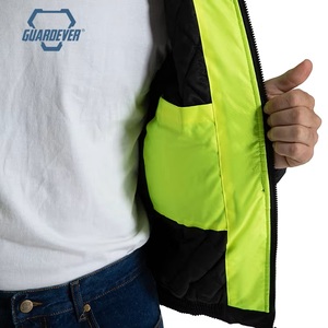 GUARDEVER Insulated Hi Vis Bomber Jacket ANSI Class 3 Winter <b>Waterproof</b> Reflective Safety Clothing for Road Construction - Product Image 5