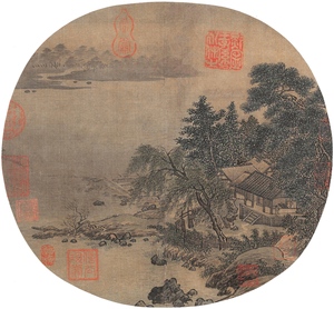 Peintures <span class=keywords><strong>de</strong></span> paysages classiques chinoises traditionnelles, encres écologiques, impression Giclée haute résolution, cadre carré noir - Product Image 6