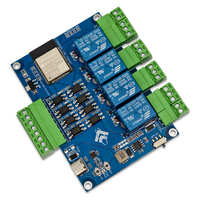 B04C-Wireless modul Relay Modbus ESP32 RS485 dengan 4 TYPE-C saluran 7-24v CH340 untuk Modbus