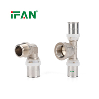 Raccords de pressage IFAN de type industriel OEM pour tuyaux multicouches PEX-Al-PEX, raccords en laiton en U pour PEX