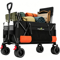 Chariot pliable robuste ONEMORE, capacité de 260 L, tout-terrain, utilitaire, pour le camping, le jardin, la plage
