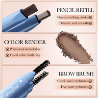 Produits cosmétiques pour les yeux de marque privée OEM SADOER, crayon à sourcils imperméable, couleur douce et naturelle, lignes douces et délicates