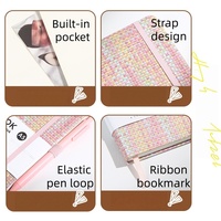 Carnet en cuir PU personnalisé avec logo d'entreprise, carnet portable pour étudiants, carnet A5 avec sangle