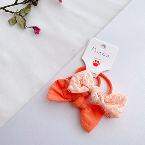 Er Niu. Korean Style Spring New 2-Piece Hair Tie Set: Candy Color Twill Hair Band for Girls - Product Image 4