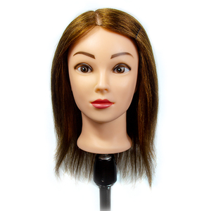 หัวหุ่นฝึกทำผมจากผมมนุษย์บราซิลสำหรับฝึกซ้อมจัดแต่งทรงผม - Product Image 2