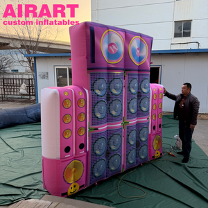 Pantalla Inflable en Forma de L Personalizada, Estilo Hip Hop de <span class=keywords><strong>los</strong></span> <span class=keywords><strong>90</strong></span>, Telón de Fondo Inflable con Forma de Radio para Decoración de Fiestas y Conciertos - Product Image 5