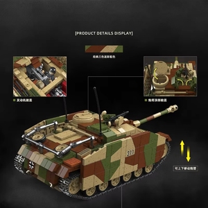 QuanGuan 100306 Nuevo Destructor de Tanques del Segundo Mundo, Modelo <span class=keywords><strong>StuG</strong></span>.III G, Escala 1:28, Juguetes de Construcción DIY para Niños, Juego de Bloques de Construcción - Product Image 4