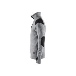 BLAKLADER - 463010719098XL Pull en laine Gris chiné/Gris foncé-EAN 7330509754535 WORK HOODIES - Product Image 5