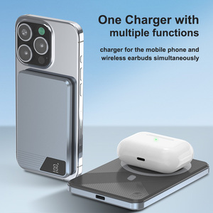 Schitec kỹ thuật số <span class=keywords><strong>LED</strong></span> hiển thị Slim Magnetic ngân hàng điện 5000mAh không dây 15 Wát Loại C 20 Wát có dây 2 trong 1 magnetic ngân hàng điện cho <span class=keywords><strong>iPhone</strong></span> - Product Image 2