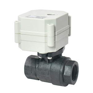 Vanne à boisseau sphérique électrique HUXEAO DN20, corps fileté en PPE, boule en plastique 1,0 MPa pour tuyau de 20 mm - Product Image 2