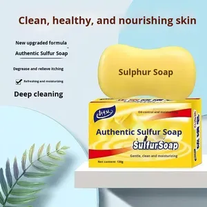 Grande sapone di <span class=keywords><strong>zolfo</strong></span> minerale fragranza-trattiene barra antimicrobica per gli uomini donne efficace per il viso a mano lavare a mano uso domestico - Product Image 4