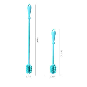 Brosse en silicone de qualité alimentaire pour ouvertures étroites, nettoyeur de tasses de sport pour bébés, nettoyage flexible des vases et verrerie - Product Image 3
