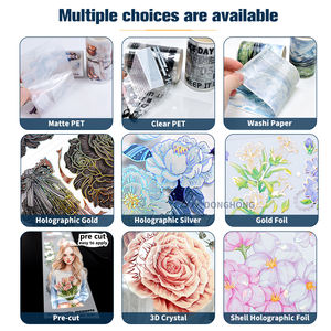 סרט דבק הולוגרפי תלת מימדי מ-<span class=keywords><strong>PET</strong></span> חתוך מראש לאביזרי יומן, מדבקות לאלבומי הדבקות, גלילי מדבקות שקופות מ-<span class=keywords><strong>PET</strong></span> בהתאמה אישית - Product Image 4