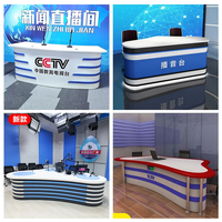 Meuble de Hong Kong, bureau de studio de peinture en bois, table de réception pour diffusion de nouvelles