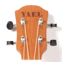 Wholesale 21Inch Sapele Wood Ukulele Mini 4-String Hawaii Wooden Guitar OEM/ODM Custom Logo for Holiday Gifts Music Teaching Aid