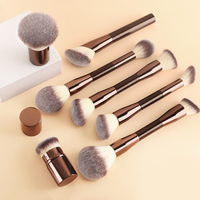 Ensemble de pinceaux de maquillage doux et moelleux JLY pour fond de teint, anticernes, fard à paupières, poudre fixante, pinceaux cosmétiques professionnels