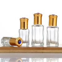 3ml 6ml 9ml 12ml Couleur Octogone Attar Glass Roll On Ball Parfum Tola Flacon compte-gouttes d'huile essentielle pour huile de oud