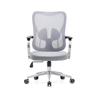 Chaise de bureau ergonomique à dossier haut en maille avec appui-tête, support lombaire et accoudoirs pivotants pour bureau à domicile et cadres