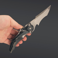 Couteau pliant LT Mercy, directement de l'usine, nouvelle arrivée, couteau Delta Force noir, alliage de zinc, 22 cm