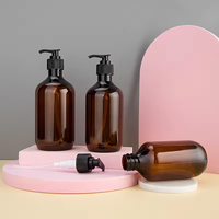 Flacon vide en PET ambré écologique pour cosmétiques, avec pompe et capuchon pulvérisateur, 300 ml