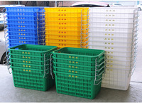 Caisses en HDPE robustes de qualité alimentaire, empilables, pliables, écologiques, à mailles ventilées, pour usage agricole, haute capacité 40-60 kg, ISO9001