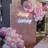 Latar belakang emas mawar payet latar belakang dinding berkilau Panel dinding payet untuk KT Ballroom