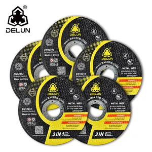 DELUN 4.5inch 115mm T41 Steel Cutting Wheel Comfortable Flat Disc for Cutting Customizable Type China Supplier