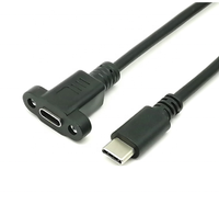 Câble d'extension USB C mâle à femelle Type C à vis de verrouillage câble de montage sur panneau