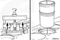 Herramientas para motor diésel, herramienta extractora de revestimiento de cilindro, 3376015