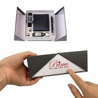 Set de Regalo de Lujo para Hombre de 5 Piezas: Cinturón, Bolígrafo, Cartera, Llavero y Reloj, con Caja