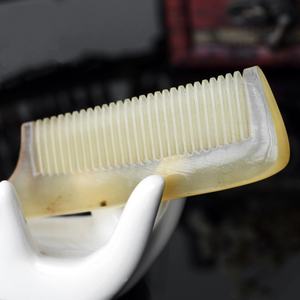 หวีฮอร์นสำหรับเด็กหวีสำหรับทำผมหวีเขาแพะธรรมชาติพร้อมหางแหลมสำหรับผมยาวสำหรับการนวดหนังศีรษะเพื่อการดูแลส่วนบุคคล - Product Image 3