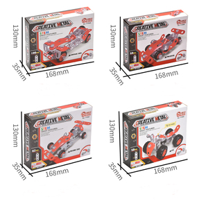 Nuevos Juguetes Metálicos Creativos, Bloques de Construcción de Cuatro Estilos, Juguetes de Coche de Carreras Desmontables <span class=keywords><strong>para</strong></span> Niños - Product Image 5