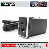Adaptateur de chargeur rapide universel pour voiture, prise USB double port Type C PD & QC3.0, 12V/24V pour Corolla et tous les véhicules