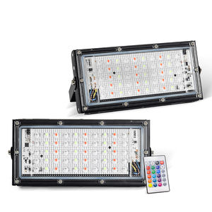 Economische DOB Outdoor LED Floodlight IP66 Waterdicht 50W RGB met Afstandsbediening voor Garage, Magazijn, Parkeerplaats - Product Image 1