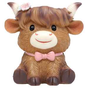 กระถางต้นไม้เรซิ่นรูปลูกวัวยักษ์ ดีไซน์การ์ตูนสัตว์ สำหรับปลูกไม้อวบน้ำและดอกไม้ ตกแต่งโต๊ะทำงาน บ้าน และสำนักงาน - Product Image 5