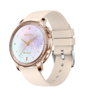 Nouvelle montre connectée élégante pour femmes avec écran AMOLED de 1,32 pouces, prévisions météo, alarme intelligente, rappel SMS, suivi de la santé, boussole, Wearfit Pro