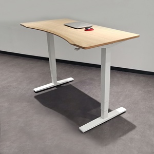 Modern Ergonomic Home Office Dual Leg <strong>Desk</strong> with Pneumatic Gas Lift Height Adjustable Metal Frame <strong>Study</strong> <strong>Desk</strong> - Product Image 4